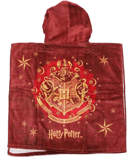 Warner Bros Kids Beach Poncho Harry Potter Red 120 x 60cm