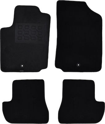 Lampa Set of Front and Rear Mats 4pcs from Carpet for Nissan Qashqai Black