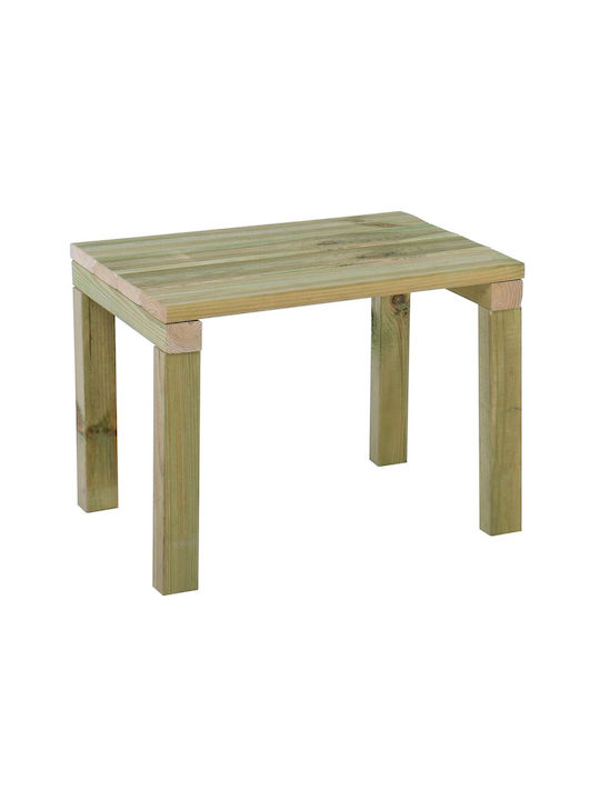 Lugano Outdoor Dinner Wood Table Natural 48x37x36cm