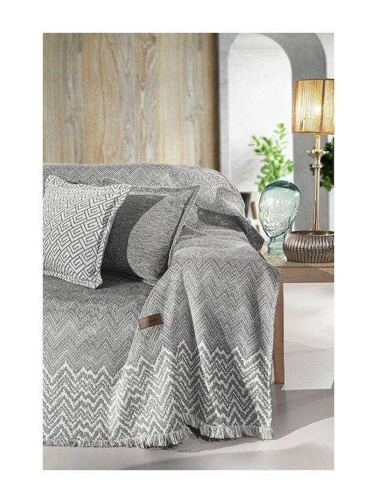 Guy Laroche Marvin Dreisitzer-Sofa Wurf Chenille 180x300cm Graues Herstellerfarbe