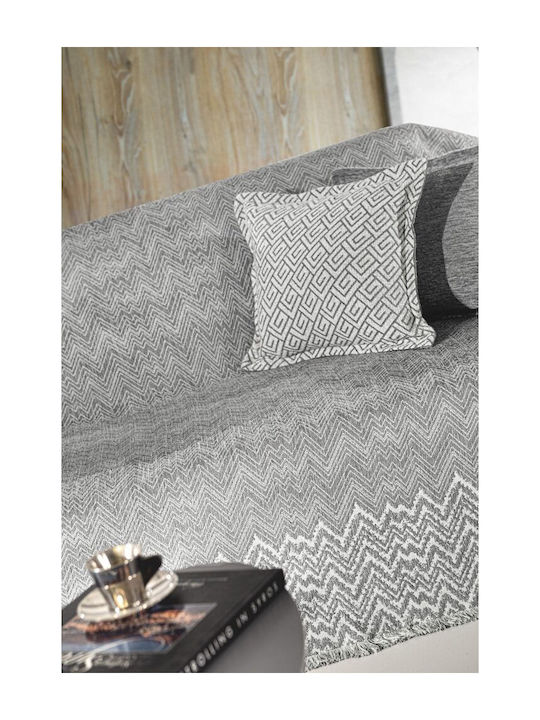 Guy Laroche Marvin Dreisitzer-Sofa Wurf Chenille 180x300cm Graues Herstellerfarbe