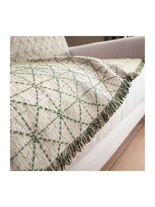 Gofis Home Asteroid Patură Canapea 2 Locuri 180x250cm Verde Pin 944/30