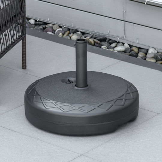 Outsunny Umbrella Stand made of Plastic in Black Color 55x55cm