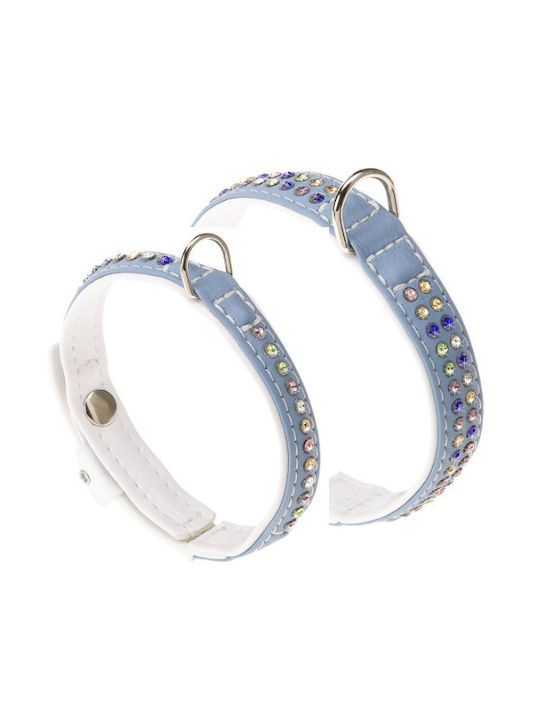Ferplast Lux C Dog Collar Leather in Blue color 12mm x 22cm