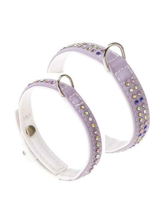 Ferplast Lux Κολάρο Σκύλου Δερμάτινο σε Μωβ χρώμα 12mm x 22cm