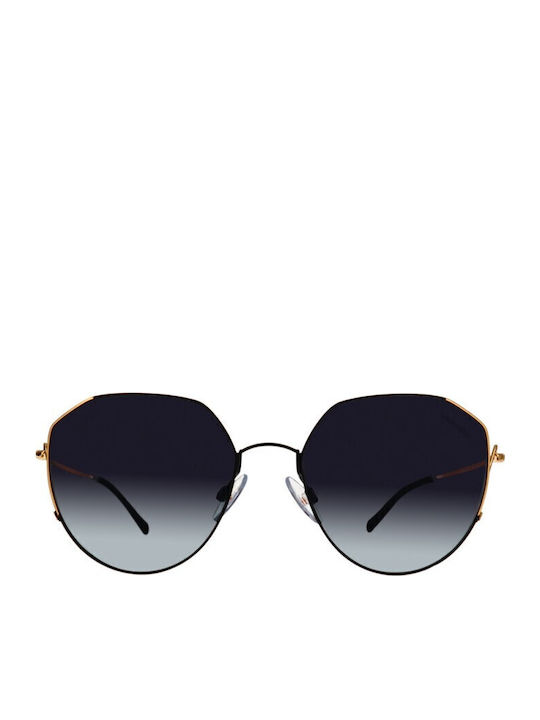 Ana Hickmann Women's Sunglasses with Gold Metal Frame and Black Gradient Lens HI3165 09A