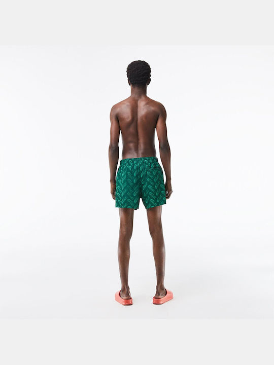 Lacoste Men's Swimwear Shorts Green Croco with Patterns