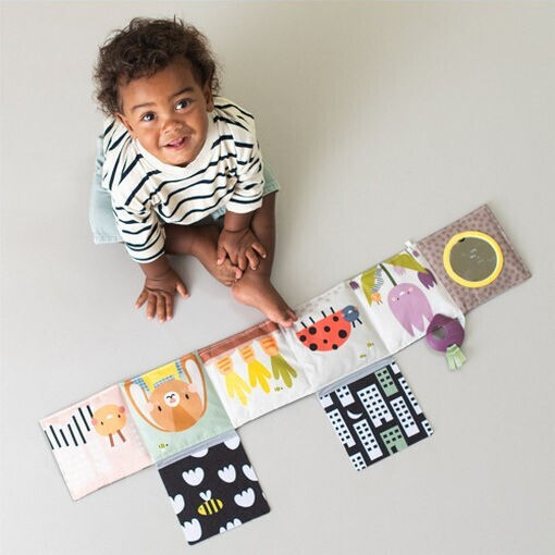 Taf Toys Activity Book Urban Garden Pram Book made of Fabric for 0++ Months