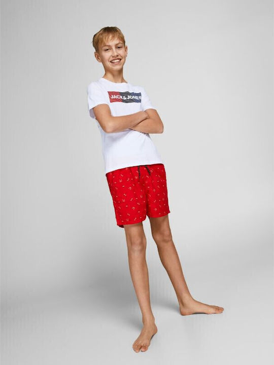 Jack & Jones Παιδικό Μαγιό Βερμούδα / Σορτς Κόκκινο