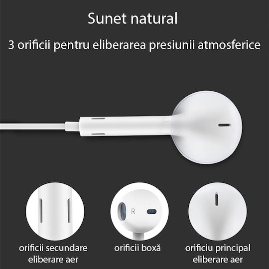 Yesido YH-09 În ureche Handsfree cu Mufă 3.5mm Alb