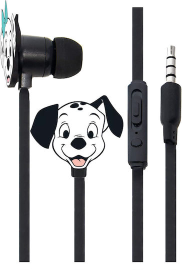 Disney The Dalmatians In-ear Handsfree με Βύσμα 3.5mm Μαύρο