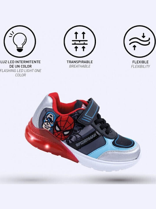 Avengers Παιδικά Sneakers με Σκρατς & Φωτάκια Πολύχρωμα