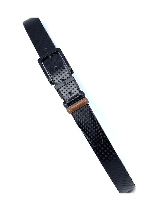 Men's Belt Leather Double Sided Black / Tan