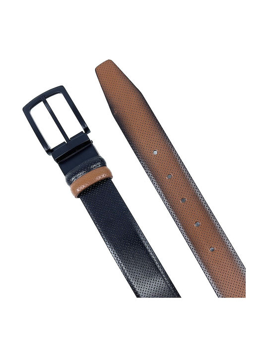 Men's Belt Leather Double Sided Black / Tan