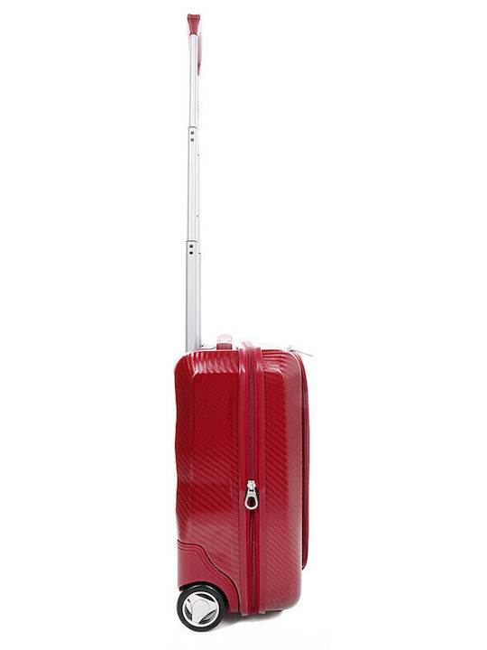 Airtex Paris Cabin Travel Suitcase Fabric Burgundy with 4 Wheels Height 35cm 27995-09