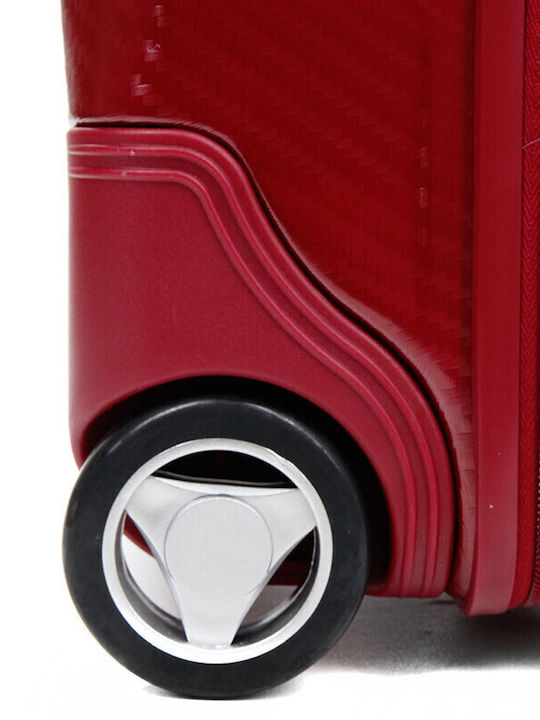 Airtex Paris Cabin Travel Suitcase Fabric Burgundy with 4 Wheels Height 35cm 27995-09