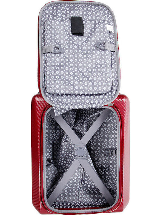 Airtex Paris Cabin Travel Suitcase Fabric Burgundy with 4 Wheels Height 35cm 27995-09