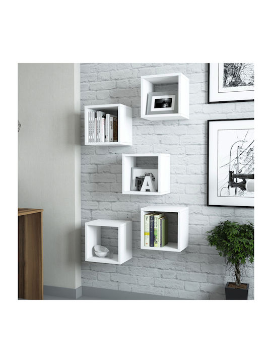 Shelves Wall White 5pcs 30x30x42cm