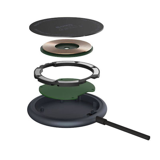 Crong Incarcător Wireless (Qi Pad) 15W Grafit (CRG-MS15W-GRP)
