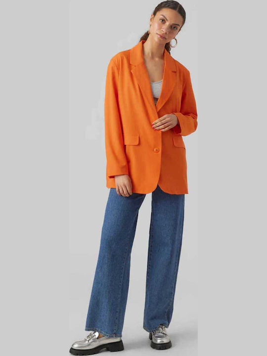 Vero Moda Γυναικείο Σακάκι Πορτοκαλί