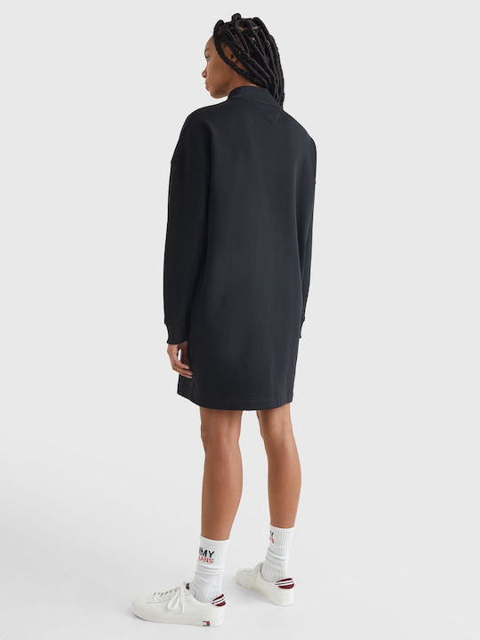 Tommy Hilfiger Mini T-shirt Φόρεμα Ζιβάγκο Μαύρο