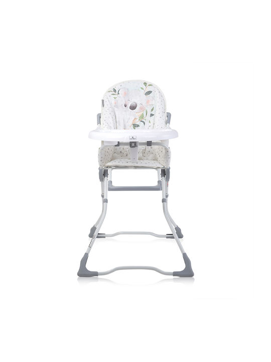 Lorelli Marcel Foldable Highchair with Plastic Frame & Fabric Seat Snow White Koalas