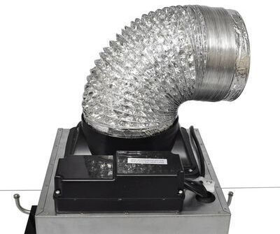 vidaXL Απορροφητήρας Νησίδα 90cm Inox