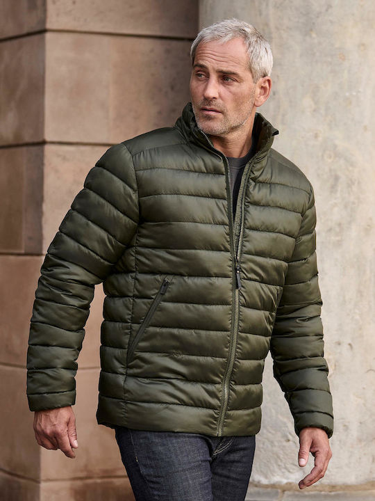 Tee Jays Herren Winter Jacke Puffer Deep Green