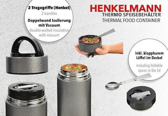 Troika Henkelmann Lunchbox Isolierte Lunchbox Inox Gray 900ml 1Stück