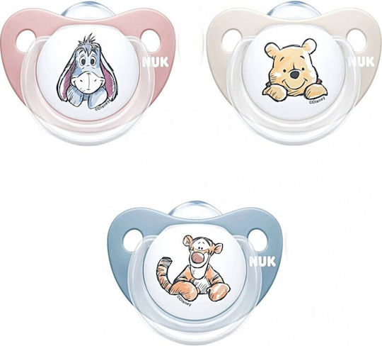 Nuk Trendline Winnie Orthodontic Pacifier Silicone with Case Tiger - Blue for 6-18 months