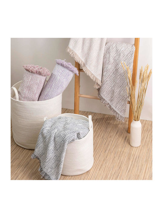 Borea Armchair Throw Boho 180x180cm Gray