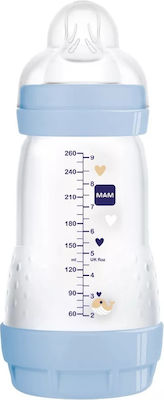 Mam Plastic Bottle Easy Start Forest Anti-Colic with Silicone Nipple for 2+ months Blue Whale-Penguin 260ml 1pcs