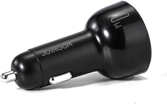 Joyroom JR-CL26 Φορτιστής Αυτοκινήτου 70W με Θύρες: 1xUSB 2xType-C Μαύρο Χρώμα