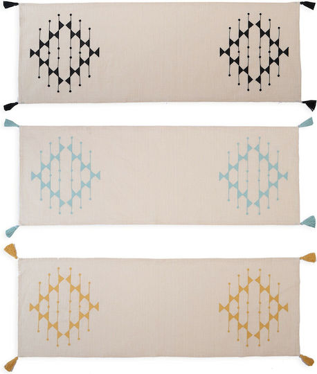 Nef-Nef Homeware Runner Памучна с бродерия Esther Aqua 50x140бр
