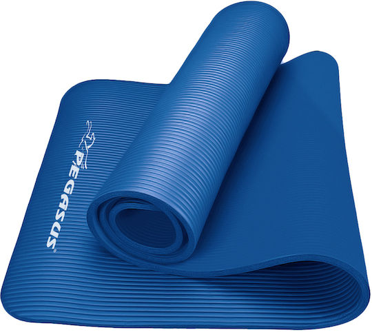 Pegasus Exercise Mat Black with Carry Strap (183x61x1cm)