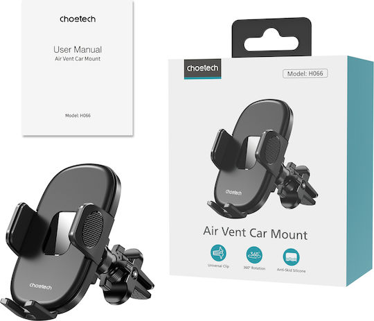 Choetech H066 Suport Auto Pentru Telefon 4.7" - 7.2" Cu Cârlige Reglabile Negru