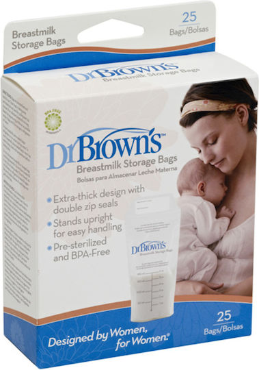 Dr. Brown's Σακουλάκια Αποθήκευσης Μητρικού Γάλακτος 180ml 25τμχ