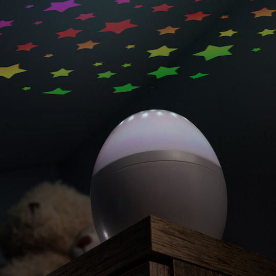 Reer Led Παιδικό Φωτιστικό Projector Starlino με Προβολή Αστεριών Λευκό
