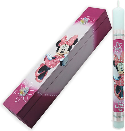 Easter Candle Round with Box Minnie