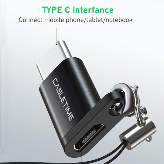 Cabletime CMBF Μετατροπέας USB-C male σε micro USB female 1τμχ