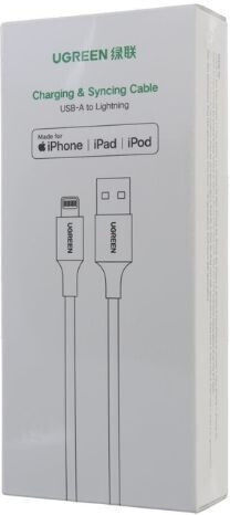 Ugreen Braided USB to Lightning Cable Ασημί 1m (60161)