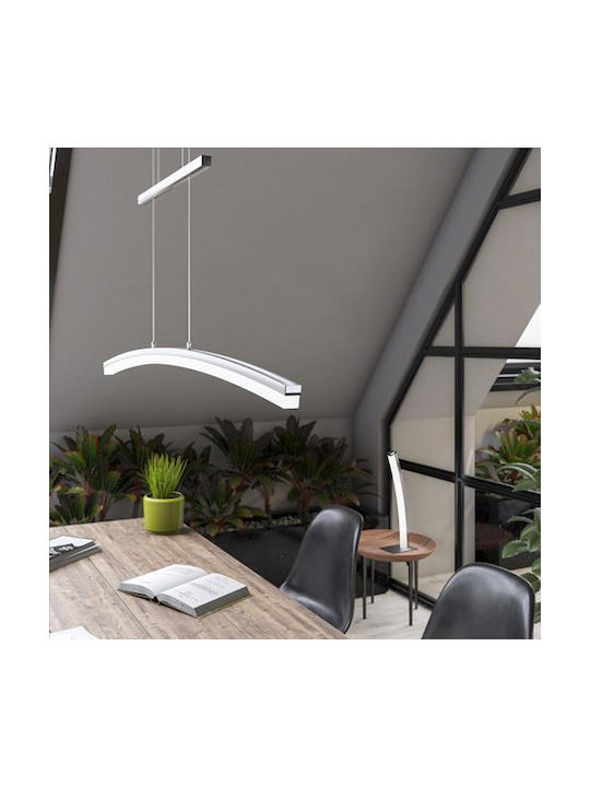 Wofi Ferrol Pendant Light Silver Rail 110x150cm