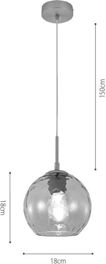 Inlight Pendant Light Black Ball with Socket E27 30x30cm