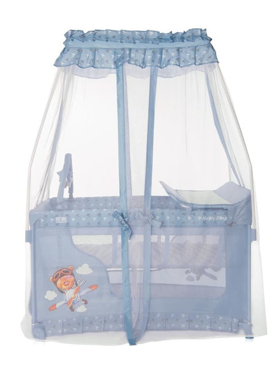 Lorelli Magic Sleep Adventure Playpen 2 Levels with Changing Table & Mattress Blue 127x68cm