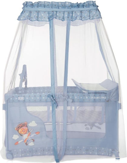 Lorelli Magic Sleep Adventure Playpen 2 Levels with Changing Table & Mattress Blue 127x68cm