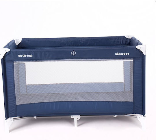 Kikka Boo So Gifted 2023 Παρκοκρέβατο με Στρώμα Navy Μπλε 124x64cm