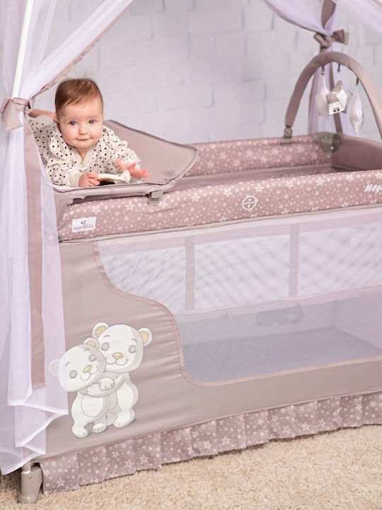 Lorelli Magic Sleep Playpen 2 Levels with Changing Table & Mattress Light Blue 127x68cm