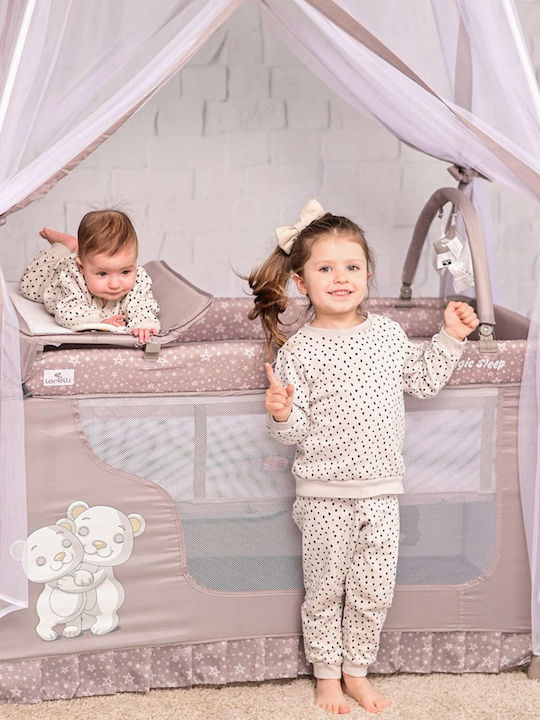 Lorelli Magic Sleep Playpen 2 Levels with Changing Table & Mattress Light Blue 127x68cm
