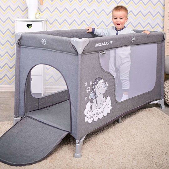 Lorelli Moonlight Loc de joacă cu Saltea Gri 126x70cm