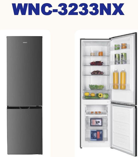 Omnys Fridge-Freezer 253lt Total NoFrost H180xW54xD60cm Inox WNC-3233NX